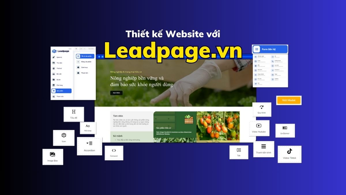 Hướng dẫn thiết kế website trên Leadpage.vn