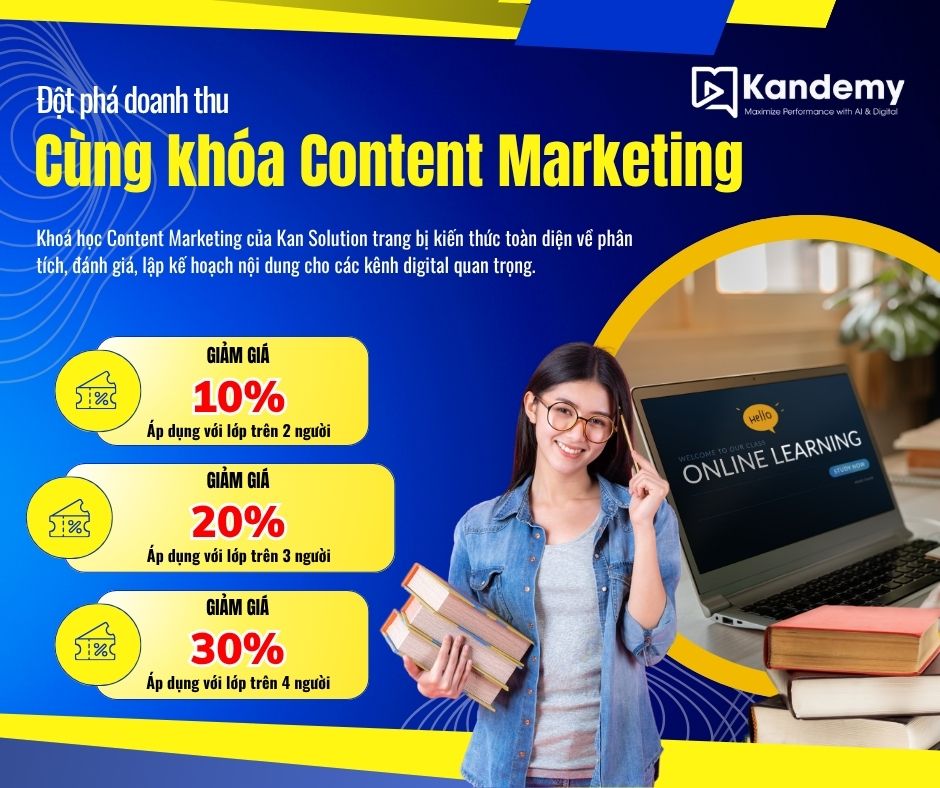 Khóa học Content Marketing Phát triển nội dung hiệu quả